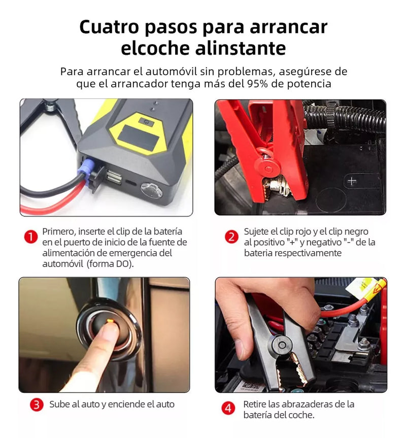 Arrancador de batería de coche de 12V