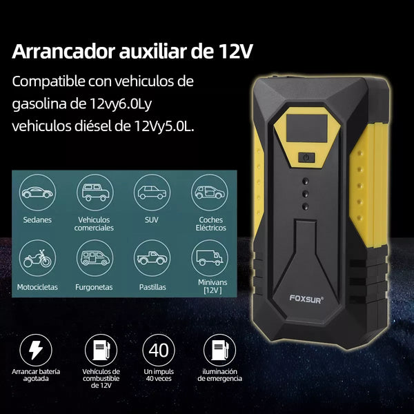 Arrancador de batería de coche de 12V
