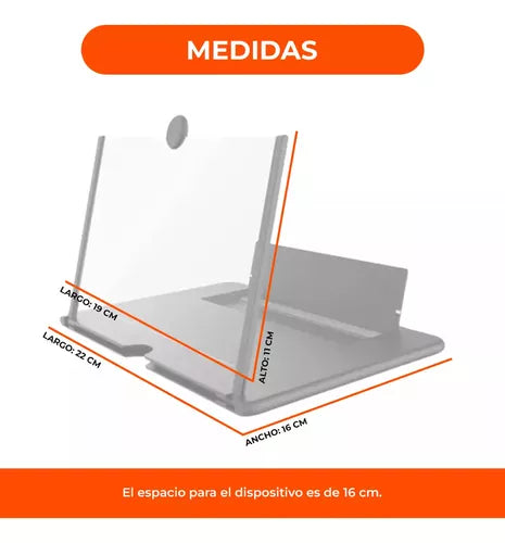 Amplificador de pantalla 12" - Negro