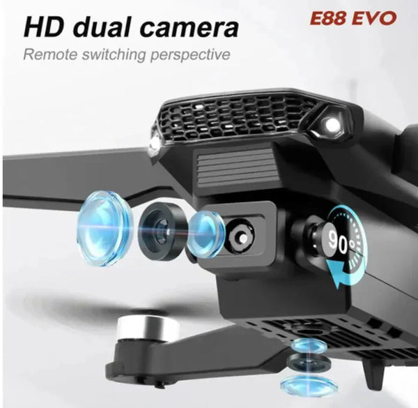 Dron con doble cámara 4K + Maletín Gratis